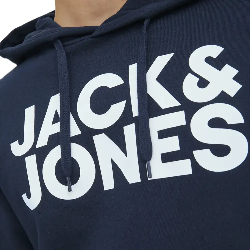 Jack & Jones 12152840 Jjecorp Logo Sweat Hood Noos Lacivert - 3