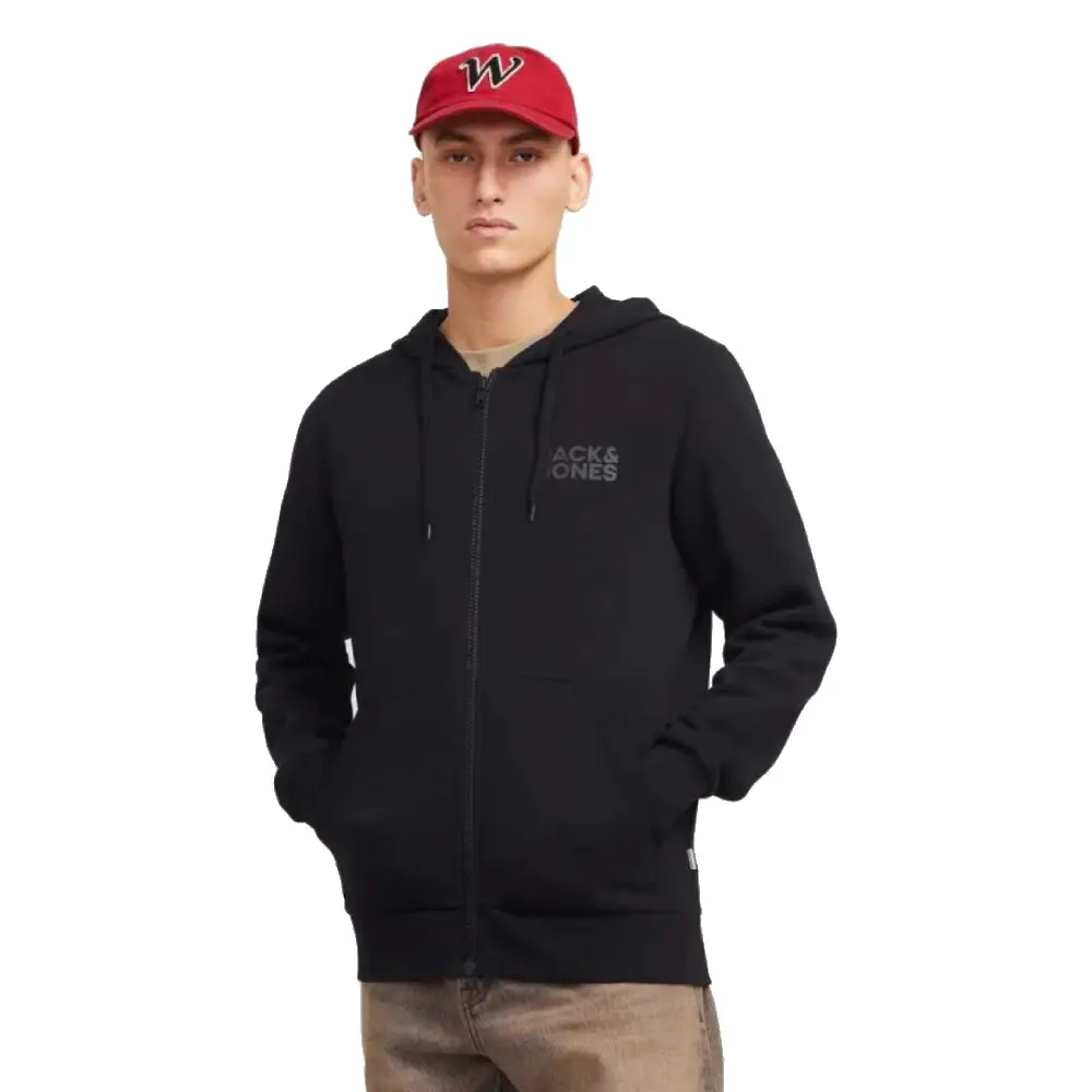 Jack & Jones 12265177 Jjecorp Logo Sweat Zip Hood Noos Eşofman Üstü Siyah - 2