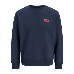 Jack & Jones 12298426 Jjrush Crew Neck Sn Sweatshirt Lacivert - Jack & Jones