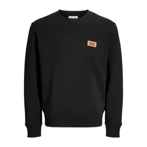 Jack & Jones 12298426 Jjrush Crew Neck Sn Sweatshirt Siyah - Jack & Jones