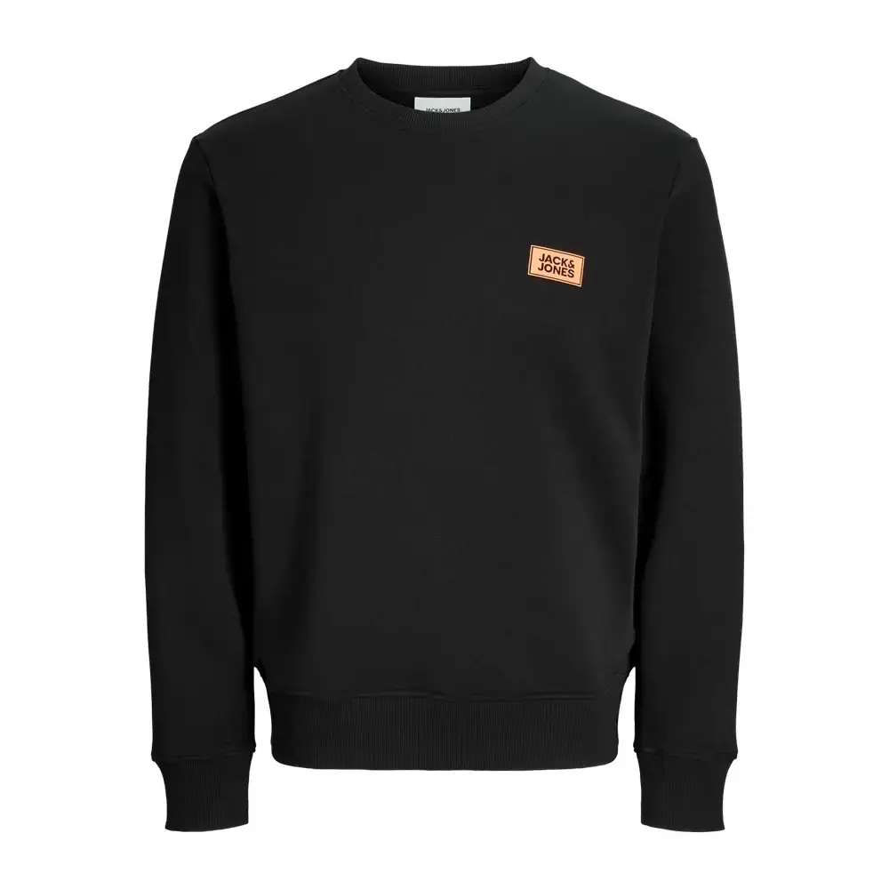 Jack & Jones 12298426 Jjrush Crew Neck Sn Sweatshirt Siyah - 1