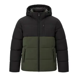 Jack & Jones 12298858 Jjbecks Puffer Sn Mont Haki-Siyah - Jack & Jones