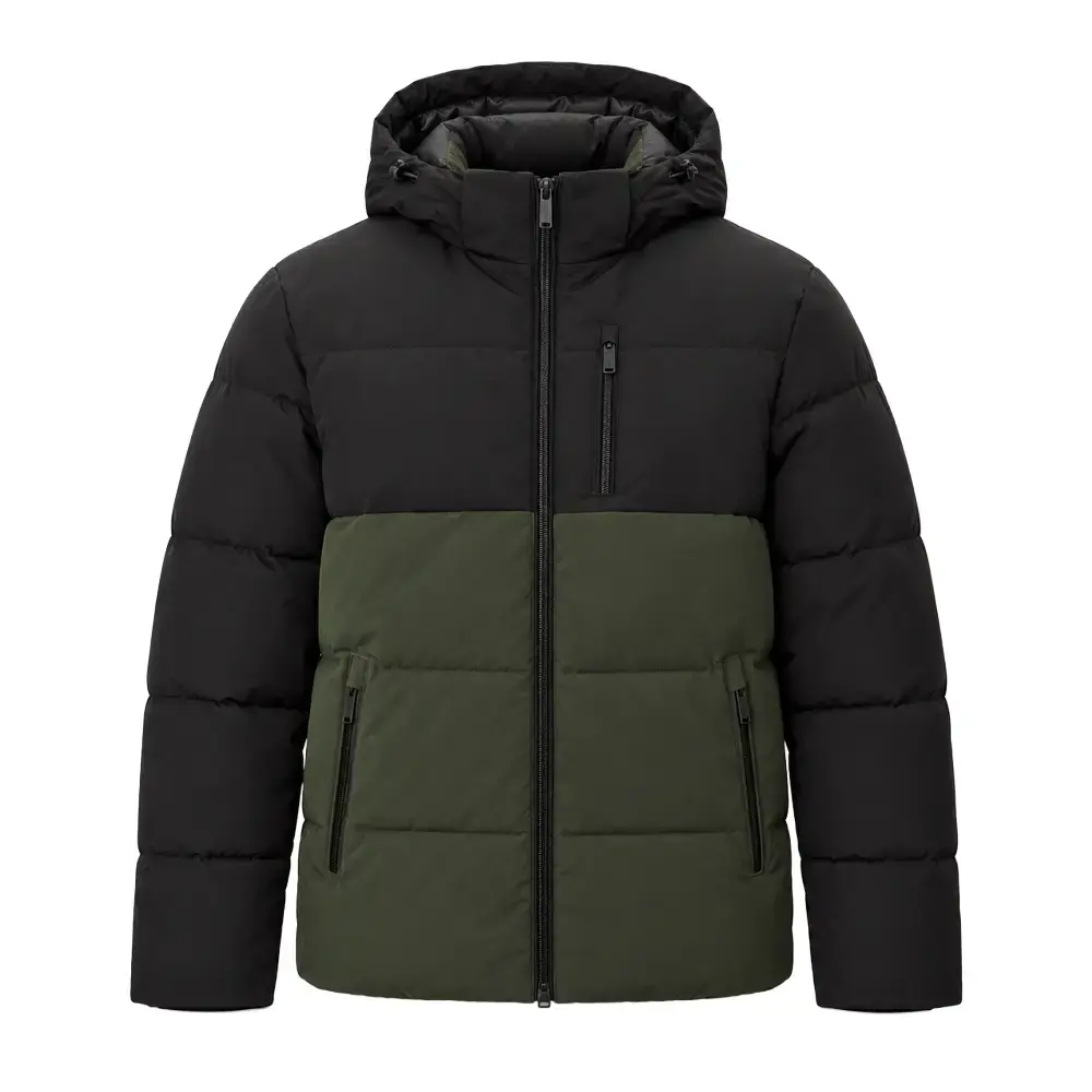 Jack & Jones 12298858 Jjbecks Puffer Sn Mont Haki-Siyah - 1