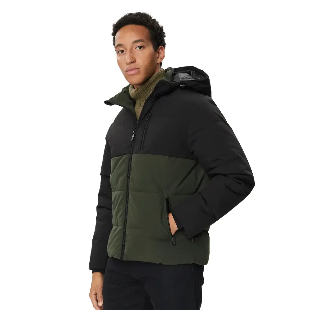Jack & Jones 12298858 Jjbecks Puffer Sn Mont Haki-Siyah - 3