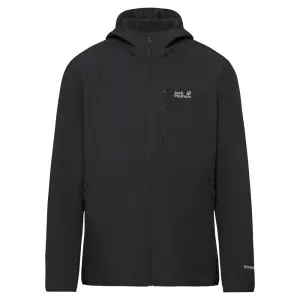 Jack Wolfskın A66308 Wild Winds Hooded Ceket Siyah - Jack Wolfskın