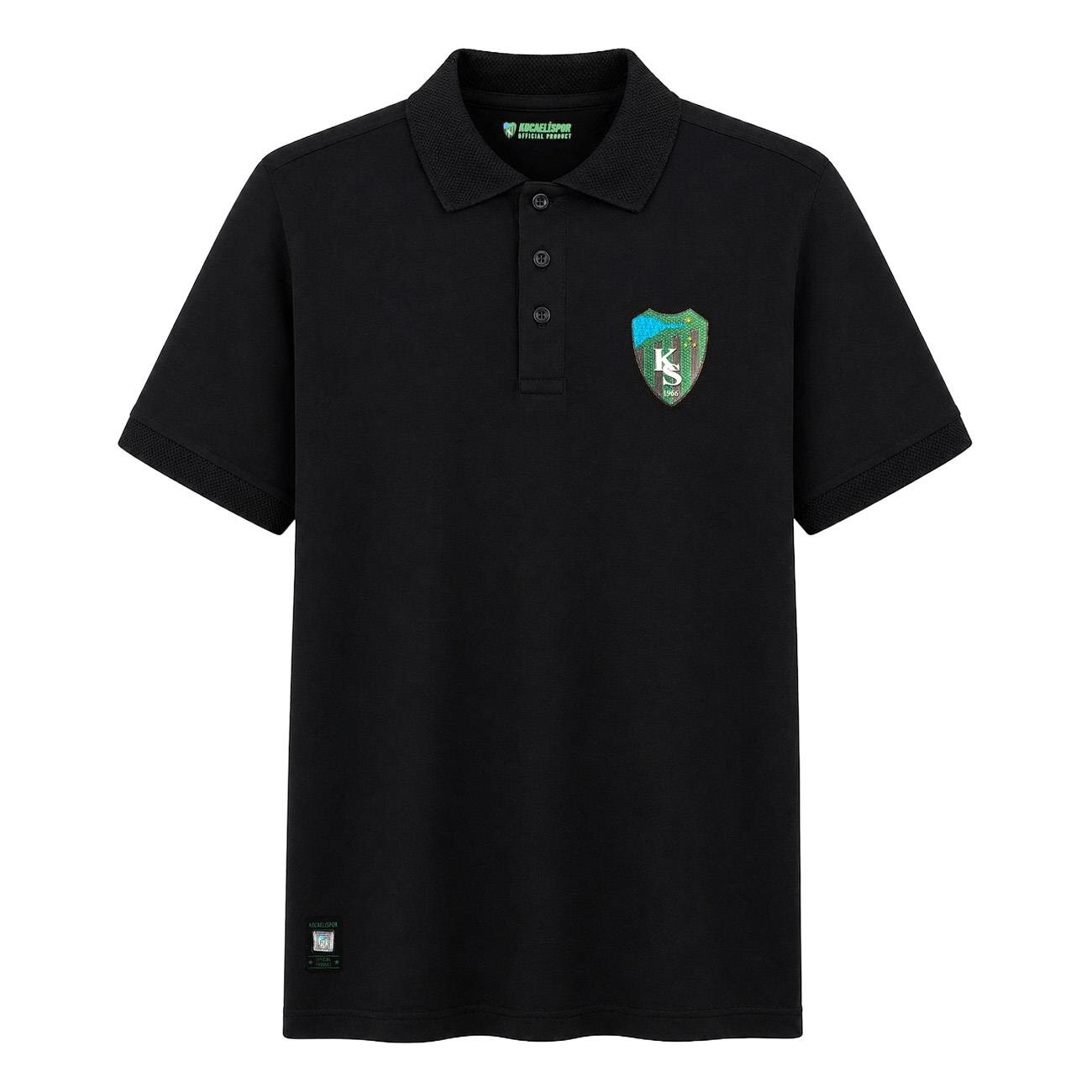 Kocaelispor 150526 Lisanslı Polo Yaka T-Shirt Siyah - 1