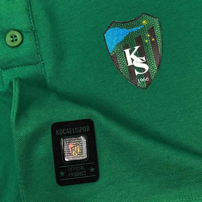 Kocaelispor 150526 Lisanslı Polo Yaka T-Shirt Yeşil - 5