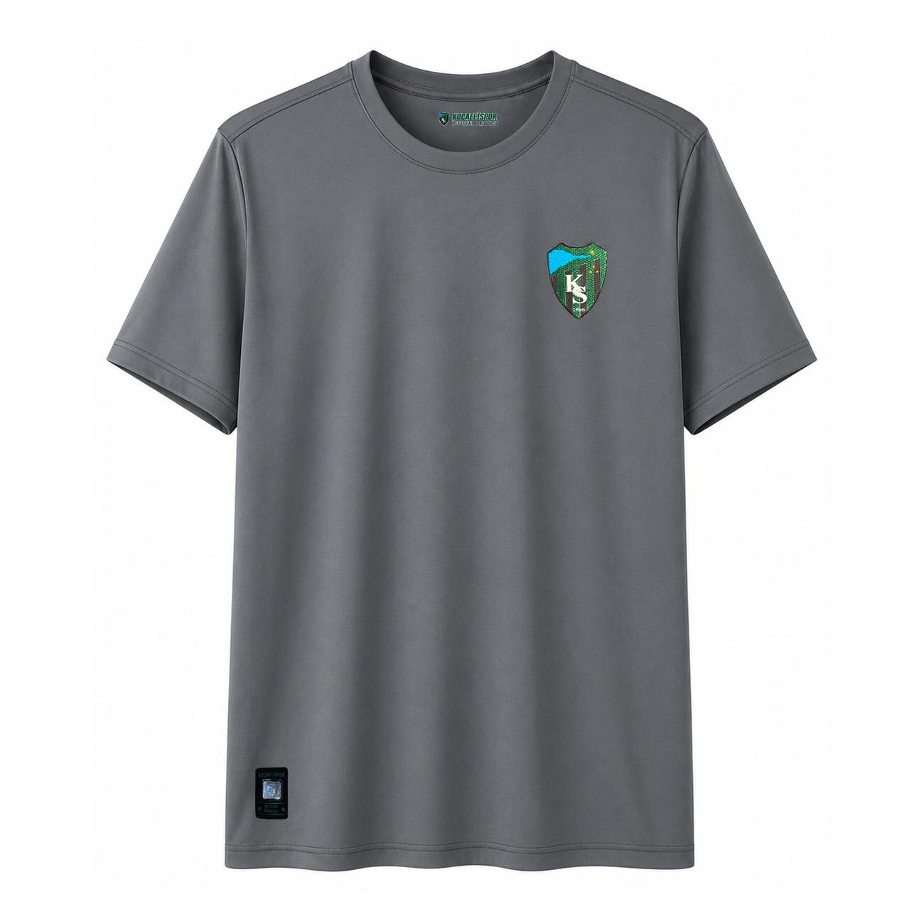 Kocaelispor 170526 Lisanslı Climacool Sıfır Yaka T-Shirt Gri - 1
