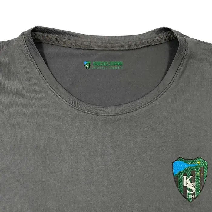 Kocaelispor 170526 Lisanslı Climacool Sıfır Yaka T-Shirt Gri - 3