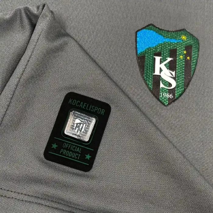 Kocaelispor 170526 Lisanslı Climacool Sıfır Yaka T-Shirt Gri - 4