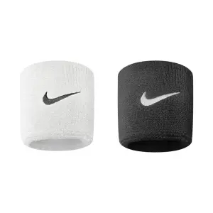 Nike N.101.2405 Swoosh Classic Wristbands 2pk Bileklik Siyah-Beyaz 