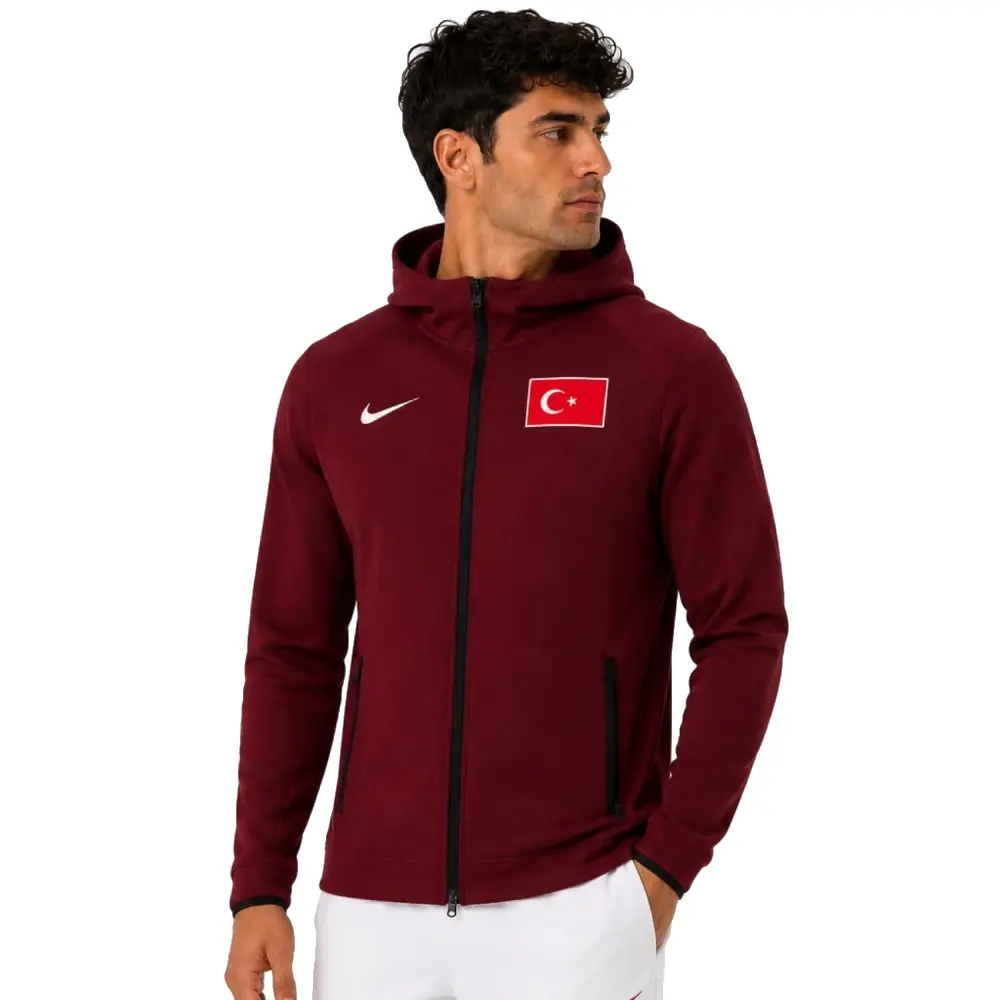 Türkiye Io8882 2026 Tech Fleece Windrunner Fz Sweatshirt Bordo - 1