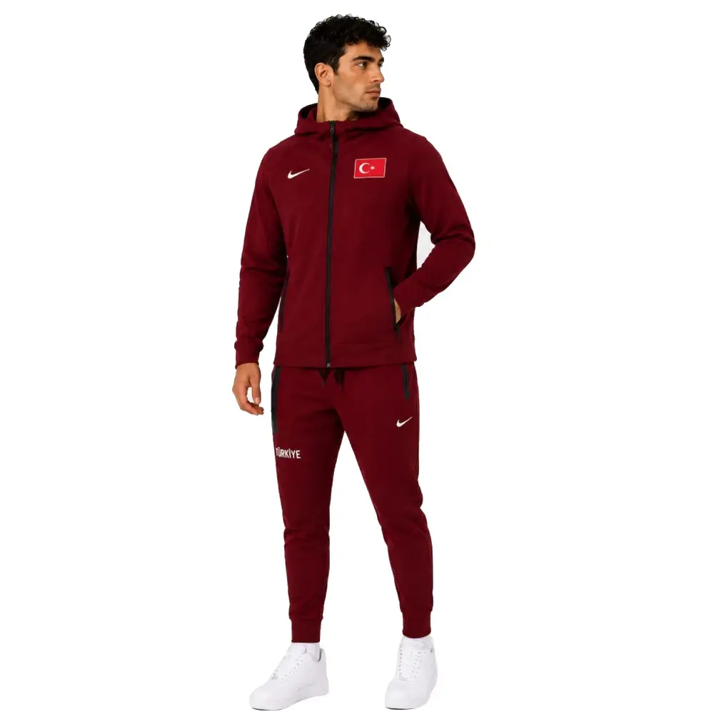 Türkiye Io8884 2026 Tech Fleece Jogger Eşofman Altı Bordo - 4